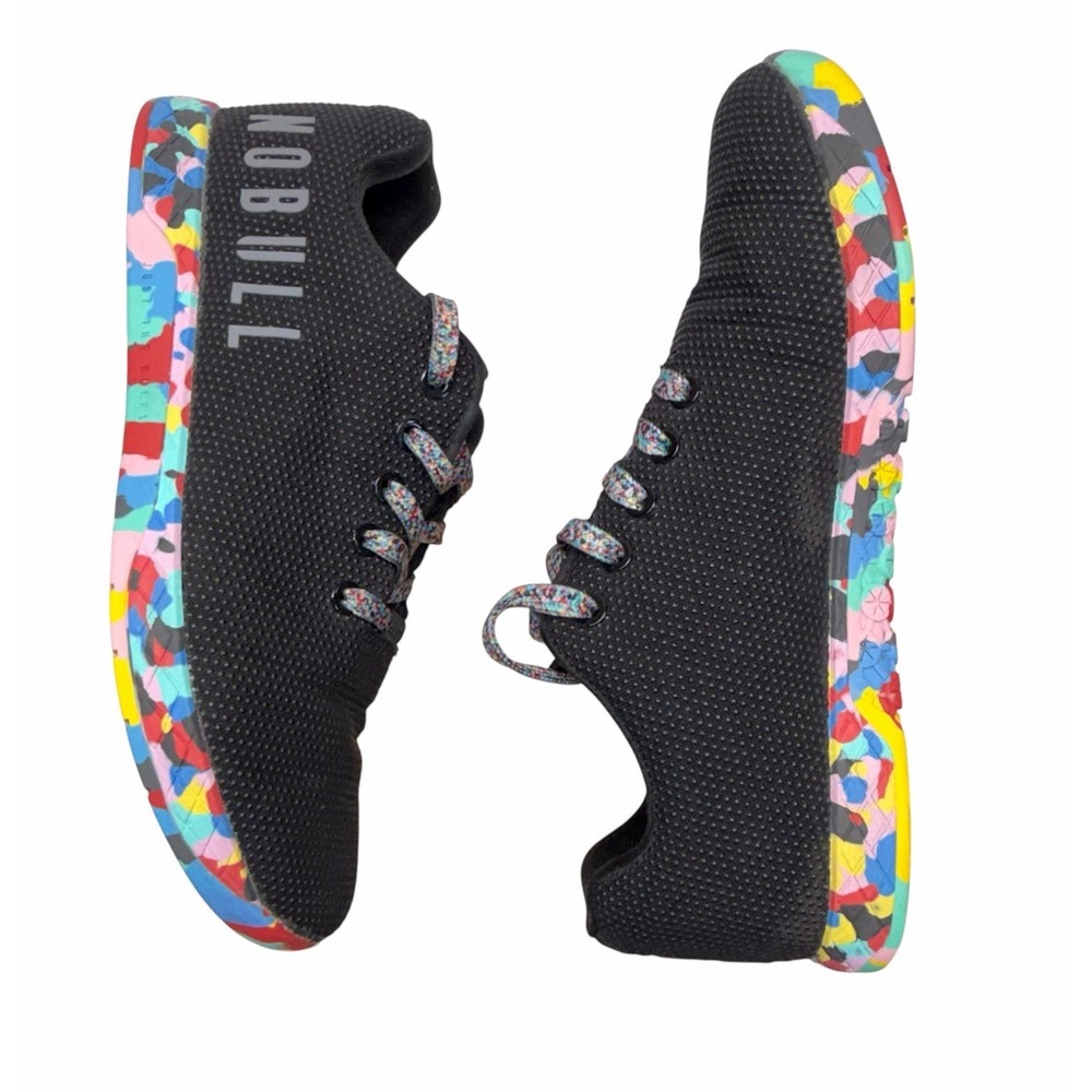 NOBULL Black Multicolor Outwork Trainer Shoes - Men's Size 7, Women's Size 8.5 - Picture 1 of 12